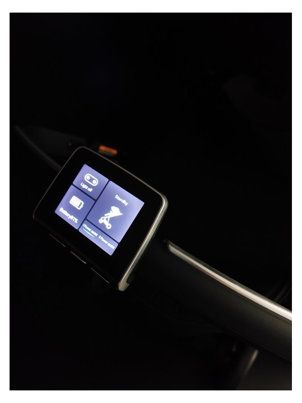 Stroller with electronic brake and... Stroller with electronic brake and...